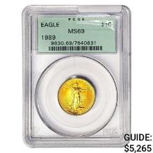 1989 1/4 oz AGE PCGS MS69