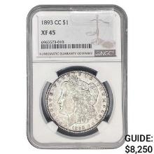 1893-CC Morgan Silver Dollar NGC XF45