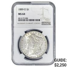 1889-O Morgan Silver Dollar NGC MS64