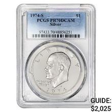 1974-S Eisenhower Silver Dollar PCGS PR70 DCAM