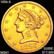 1856-S $5 Gold Half Eagle UNCIRCULATED