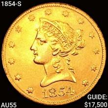 1854-S $10 Gold Eagle HIGH GRADE