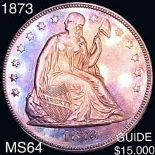 1873 Seated Liberty Dollar CHOICE BU