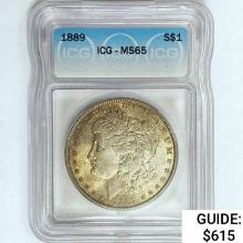 1889 Morgan Silver Dollar ICG MS65