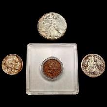 1853-1939 Varied US Type Coinage [4 Coins] HIGH GRADE