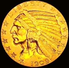 1909 $5 Gold Half Eagle