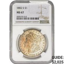 1882-S Morgan Silver Dollar NGC MS67