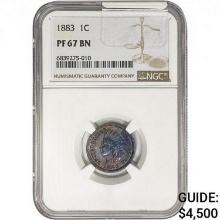 1883 Indian Head Cent NGC PF67 BN