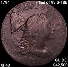 1794 Head of 93 S-18b Liberty Cap Large Cent