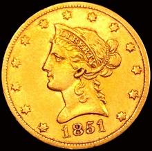 1851-O $10 Gold Eagle