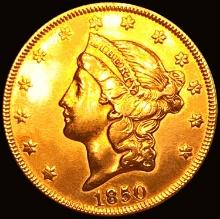 1850 $20 Gold Double Eagle