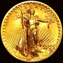 1907 Wire Rim High Relief $20 Gold Double Eagle