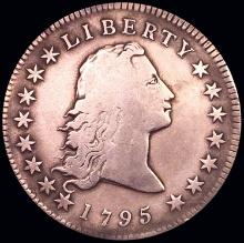 1795 2 Leaves Flowing Hair Dollar