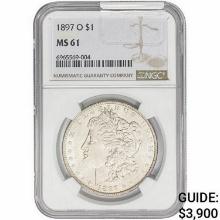 1897-O Morgan Silver Dollar NGC MS61