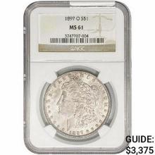 1897-O Morgan Silver Dollar NGC MS61