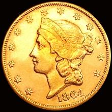 1864-S $20 Gold Double Eagle