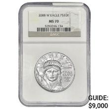 2008-W 1oz. Platinum $100 Eagle NGC MS70