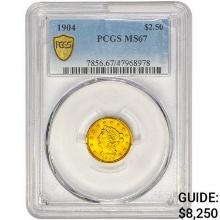 1904 $2.50 Gold Quarter Eagle PCGS MS67