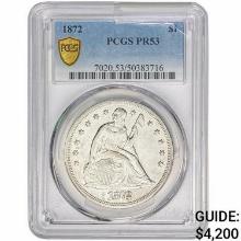 1872 Seated Liberty Dollar PCGS PR53