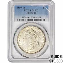 1899-O Morgan Silver Dollar PCGS MS62 Micro O