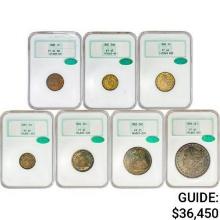 [7] 1885 CAC Proof Set NGC PF64/65