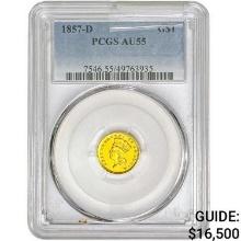 1857-D Rare Gold Dollar PCGS AU55