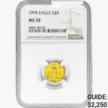 1995 $5 1/10oz. Gold Eagle NGC MS70