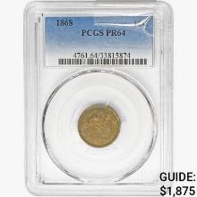 1868 Seated Liberty Dime PCGS PR64