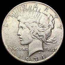 1934-S Silver Peace Dollar NEARLY UNCIRCULATED