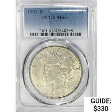 1923-D Silver Peace Dollar PCGS MS61