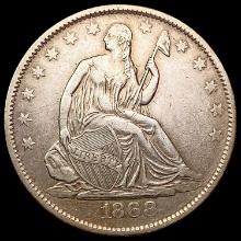 1868-S Seated Liberty Half Dollar CLOSELY UNCIRCULATED