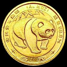 1983 China 1/20th oz Gold Panda UNCIRCULATED