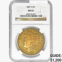 1887-S Morgan Silver Dollar NGC MS63