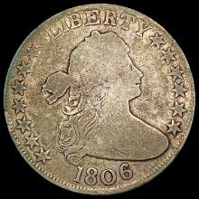 1806 Knob, No Stem Draped Bust Half Dollar NICELY CIRCULATED