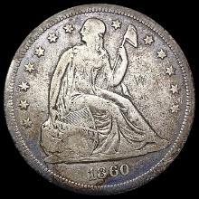 1860-O Seated Liberty Dollar LIGHTLY CIRCULATED