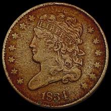 1834 Classic Head Half Cent CLOSELY UNCIRCULATED