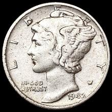 1942/1 Mercury Dime CHOICE AU