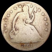 1861-S Seated Liberty Half Dollar NICELY CIRCULATED