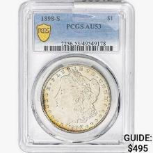 1898-S Morgan Silver Dollar PCGS AU53