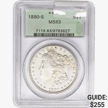 1880-S Morgan Silver Dollar PCGS MS63