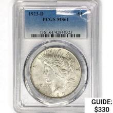 1923-D Silver Peace Dollar PCGS MS61