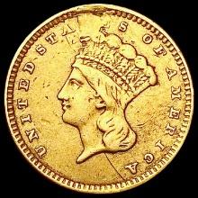 1856 TyIII Rare Gold Dollar CLOSELY UNCIRCULATED