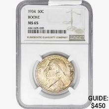 1934 Boone Half Dollar NGC MS65