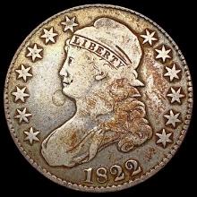 1822 O-108 Capped Bust Half Dollar LIGHTLY CIRCULATED