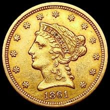 1861 $2.50 Gold Quarter Eagle UNCIRCULATED