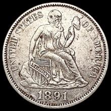 1891 Seated Liberty Dime CLOSELY UNCIRCULATED