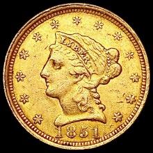 1851 $2.50 Gold Quarter Eagle NEARLY UNCIRCULATED