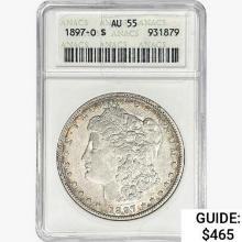 1897-O Morgan Silver Dollar ANACS AU55