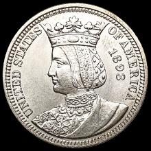 1893 Isabella Silver Quarter UNCIRCULATED