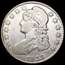 1833 Capped Bust Half Dollar LIGHTLY CIRCULATED